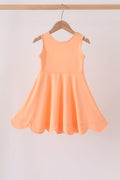 Coral Scalloped Dress