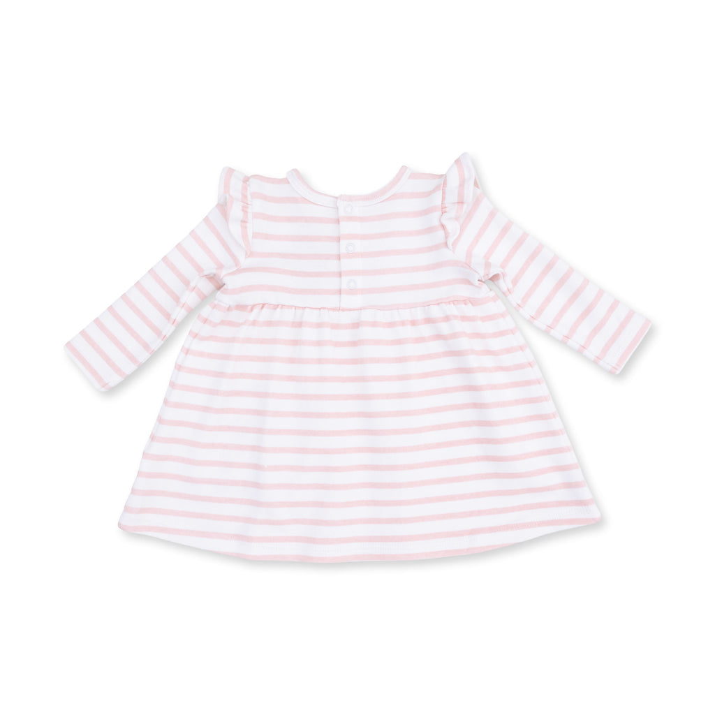 Stripe Puppy - Long Sleeve Dress with Ruffle and Bloomer (2T-4T Dress Only)