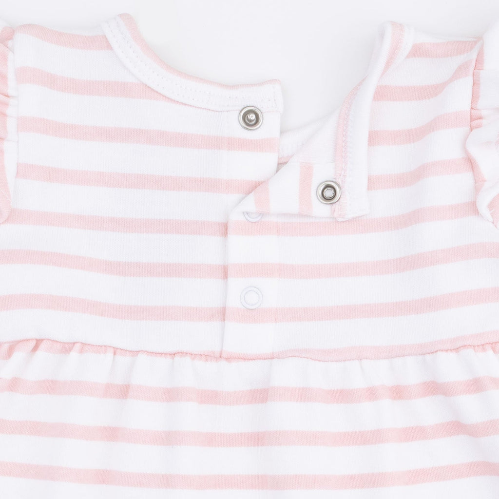 Stripe Puppy - Long Sleeve Dress with Ruffle and Bloomer (2T-4T Dress Only)