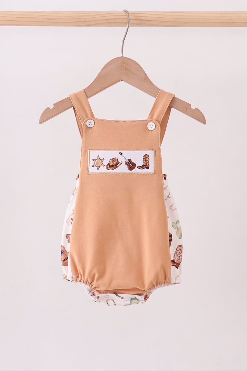 Brown Western Embroidered Bubble