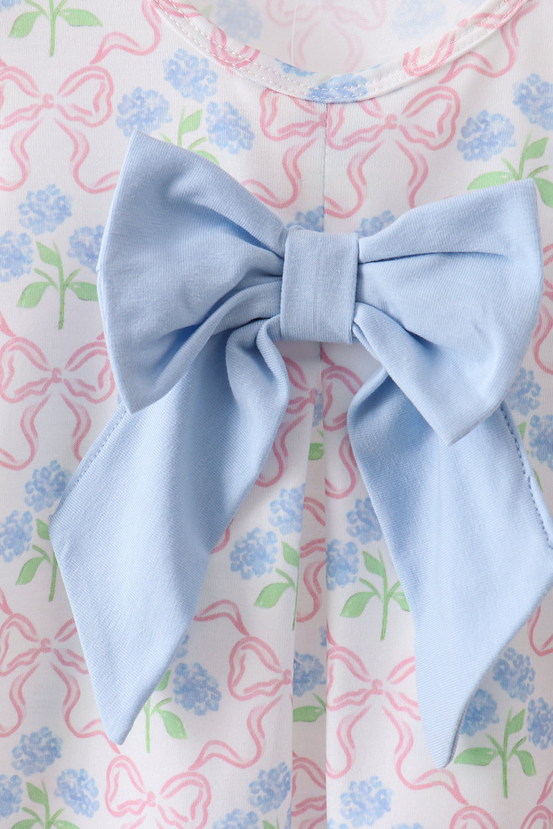 Blue Hydrangea Bow Bloomer Set