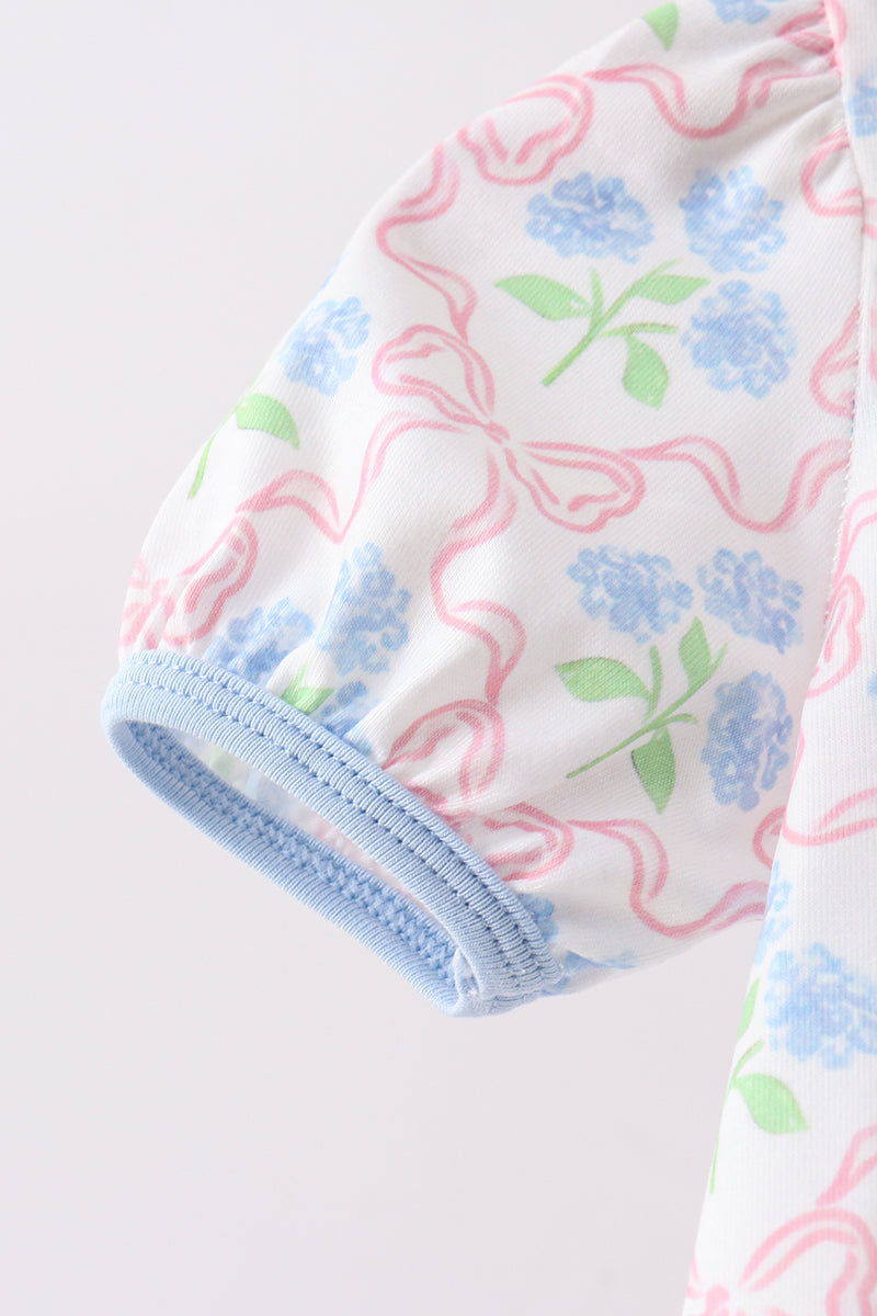 Blue Hydrangea Bow Bloomer Set