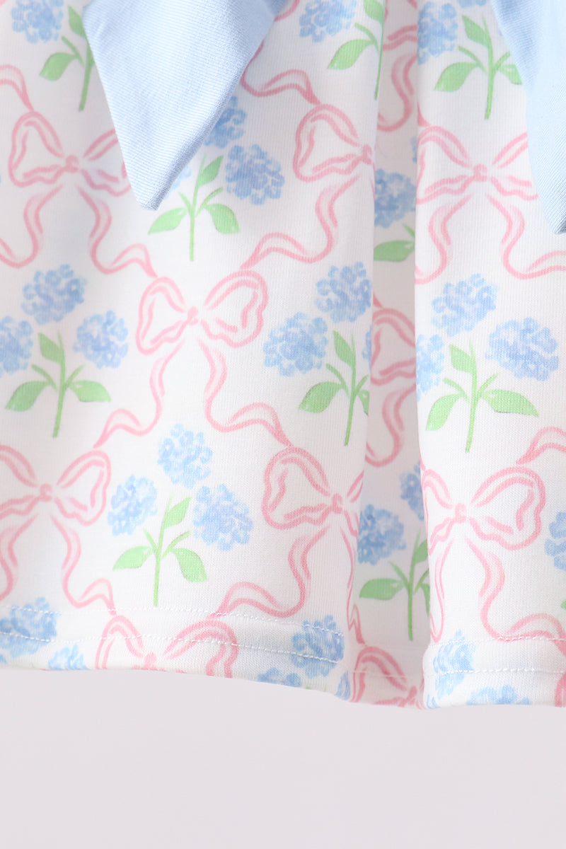 Blue Hydrangea Bow Bloomer Set