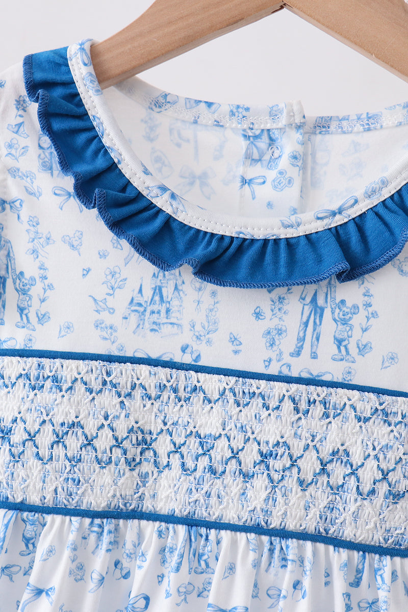 Blue Castle Smocked Ruffle Dress