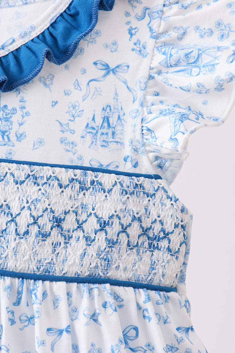 Blue Castle Smocked Ruffle Dress