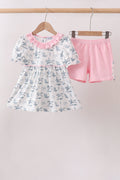 Pink Cowboy Ruffle Set