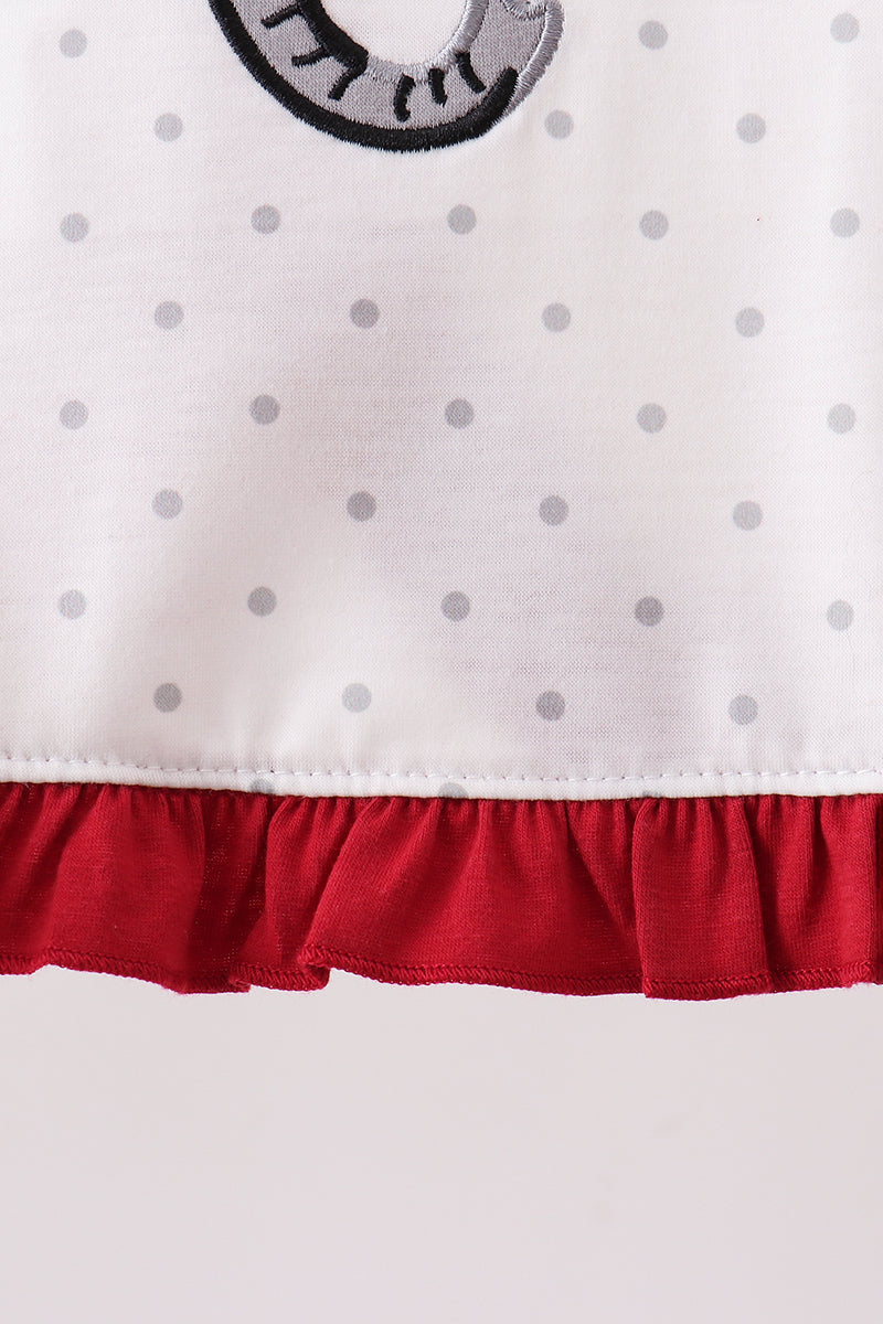 Maroon Alabama Elephant Applique Bloomer Set