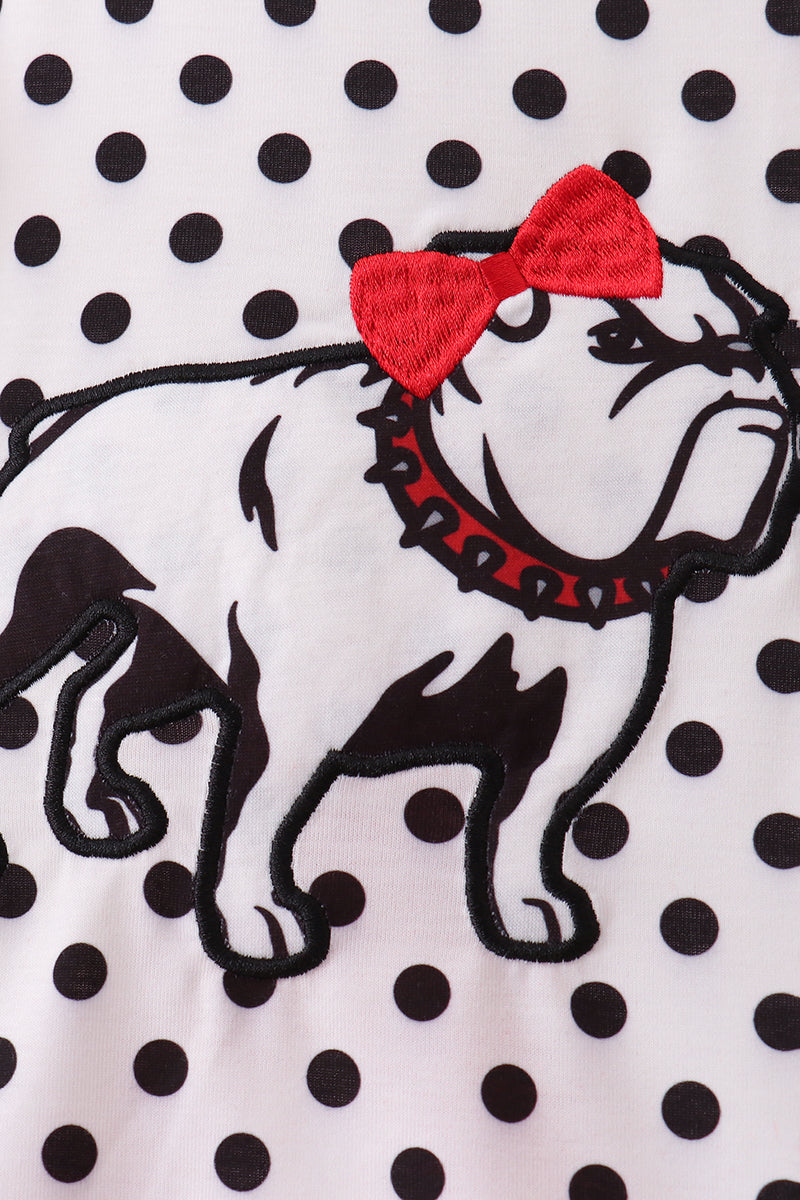 Red Georgia Bulldog Applique Ruffle Set