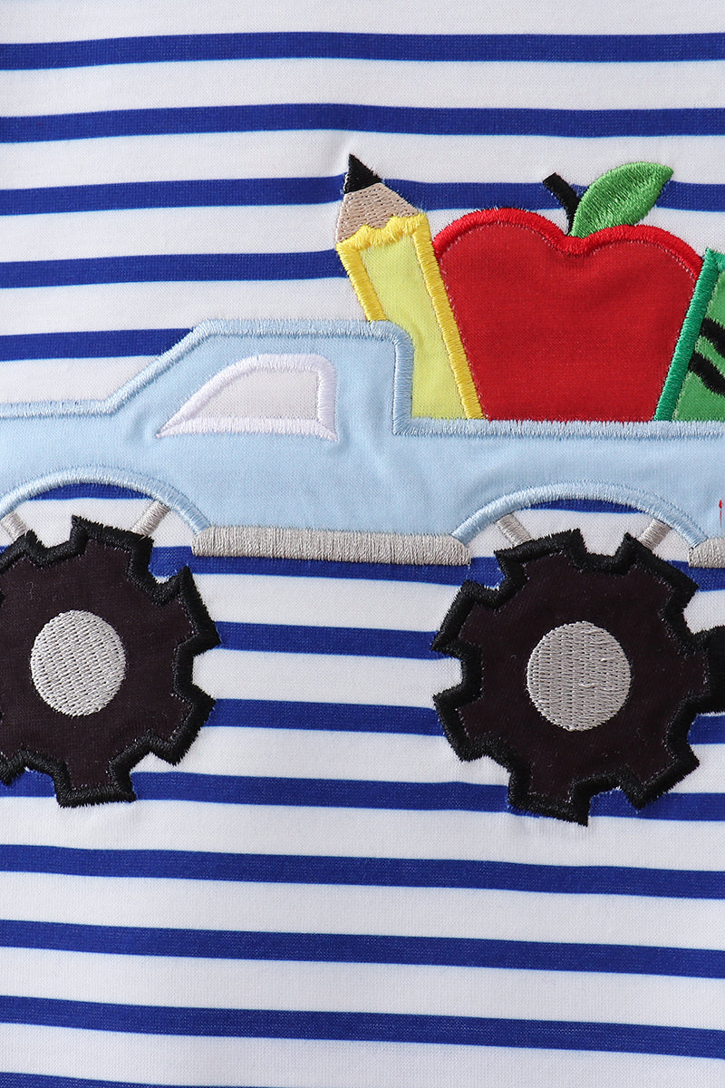Red Apple Truck Appliqué Set