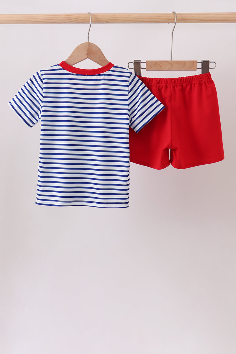 Red Apple Truck Appliqué Set