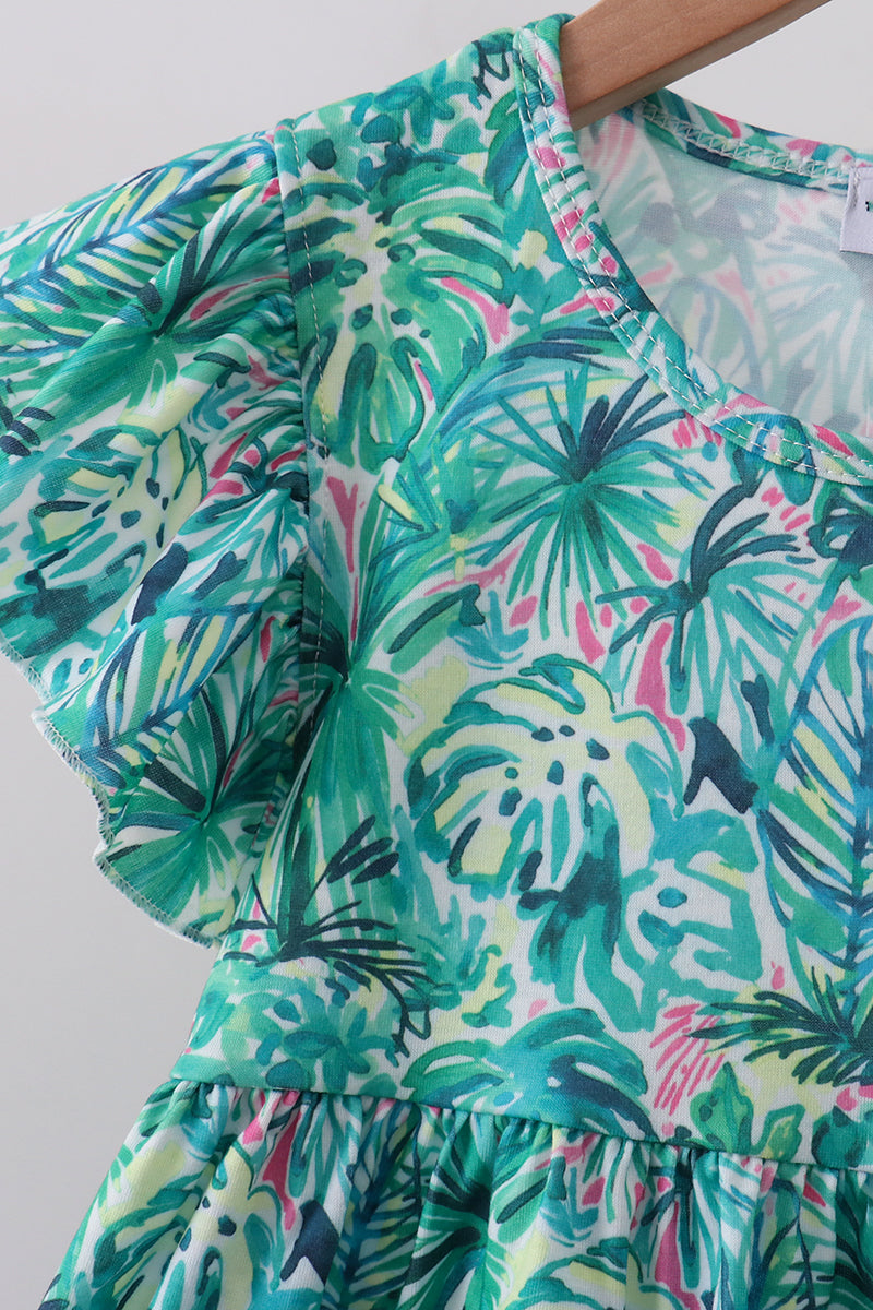 Green Lily Floral Bloomer Set