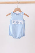 Blue Shells Embroidered Bubble