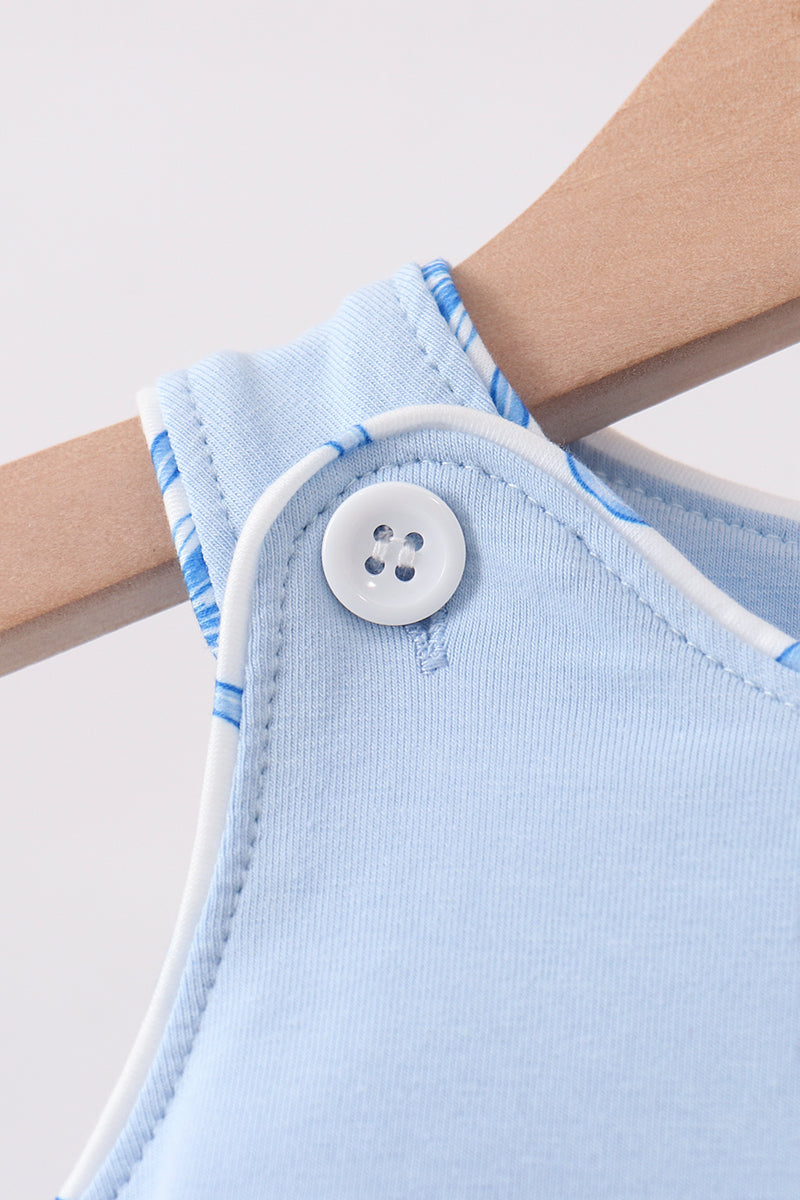 Blue Shells Embroidered Bubble