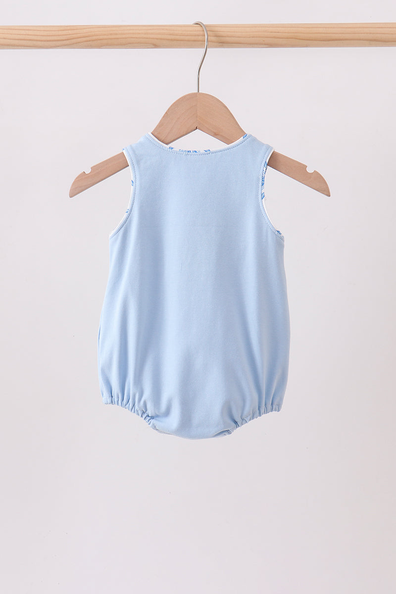 Blue Shells Embroidered Bubble