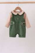 Green Corduroy Jon Jon Set