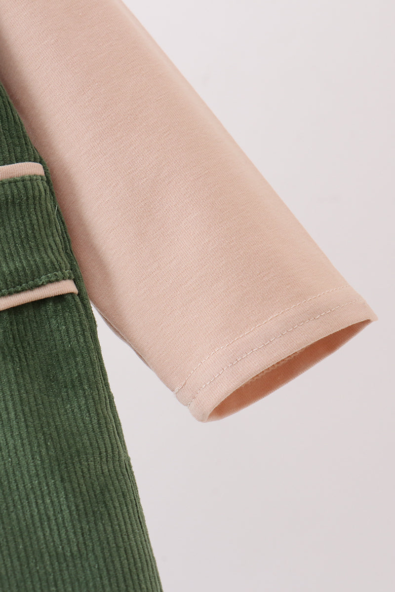 Green Corduroy Jon Jon Set