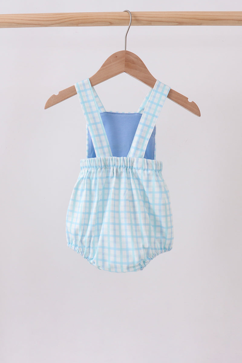 Blue Crocodile Embroidered Bubble