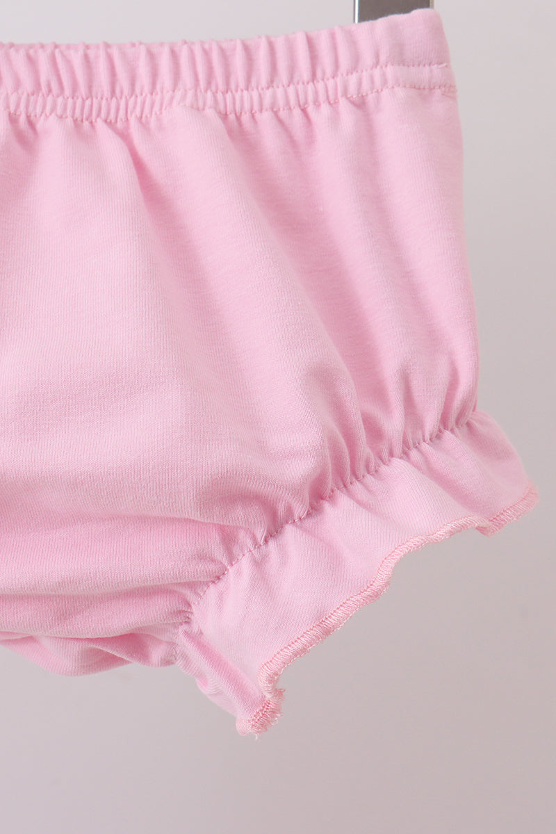 Pink Crocodile Smocked Gingham Bloomer Set