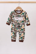 Camouflage Hunting Embroidered Romper