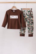 Camouflage Hunting Embroidered Pants Set