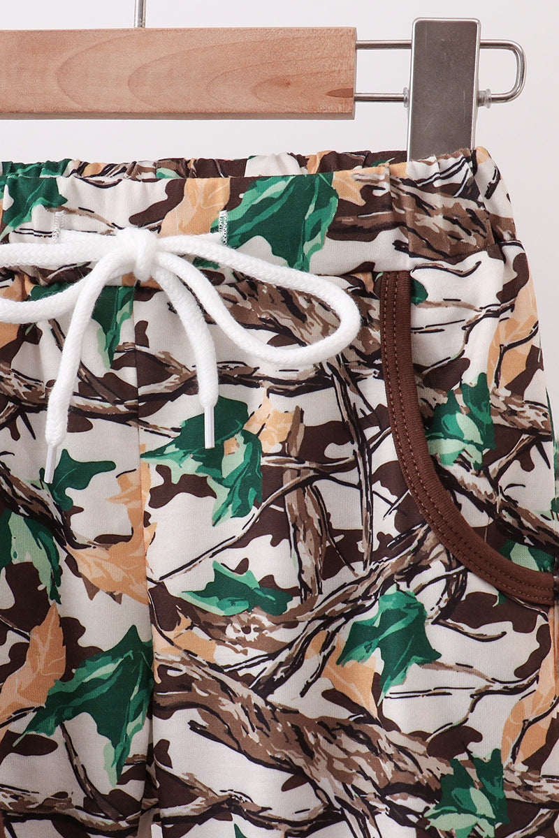 Camouflage Hunting Embroidered Pants Set