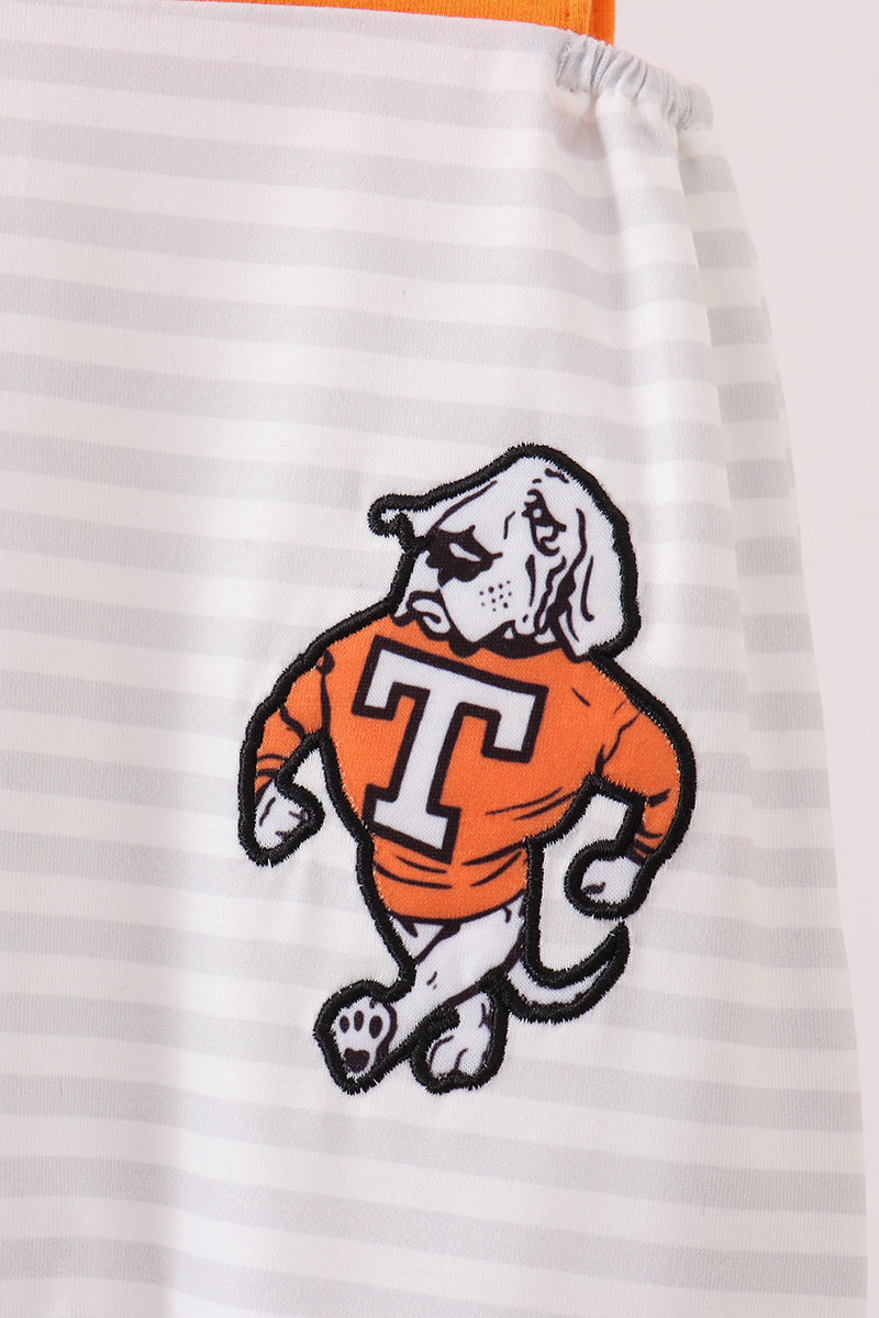Orange Tennessee Applique Stripe Jon Jon