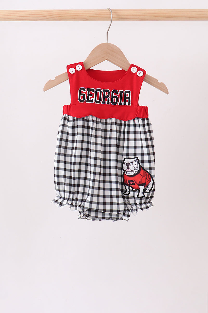 Red Georgia Applique Gingham Bubble