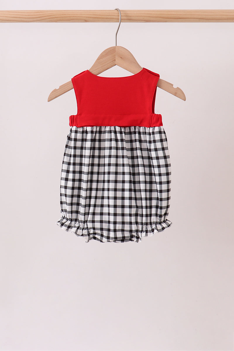 Red Georgia Applique Gingham Bubble