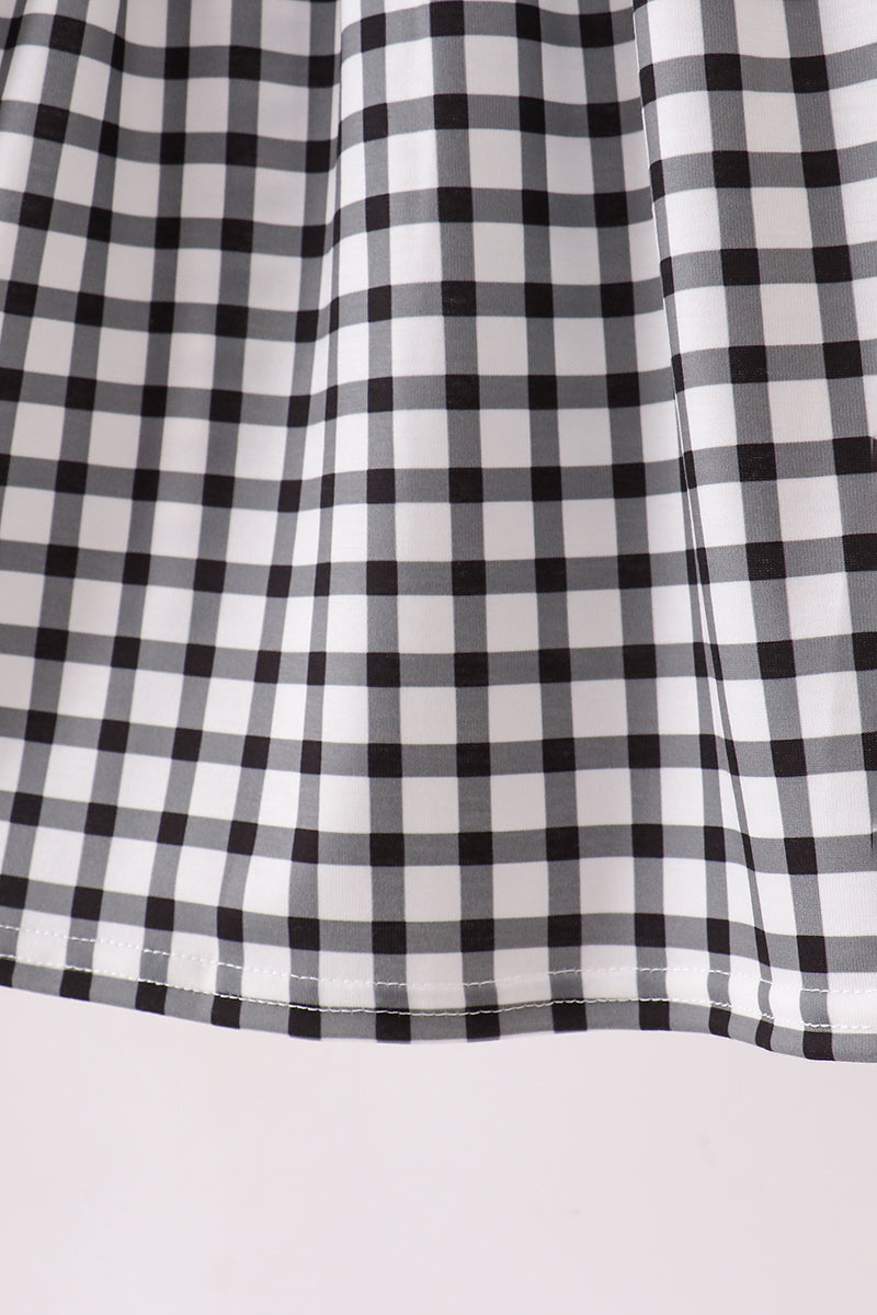 Red Georgia Applique Gingham Dress