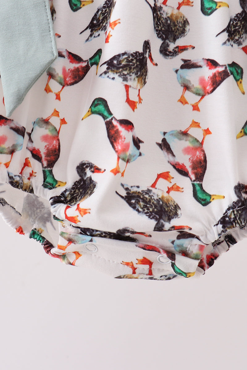 Sage Mallard French Knot Ruffle Bubble