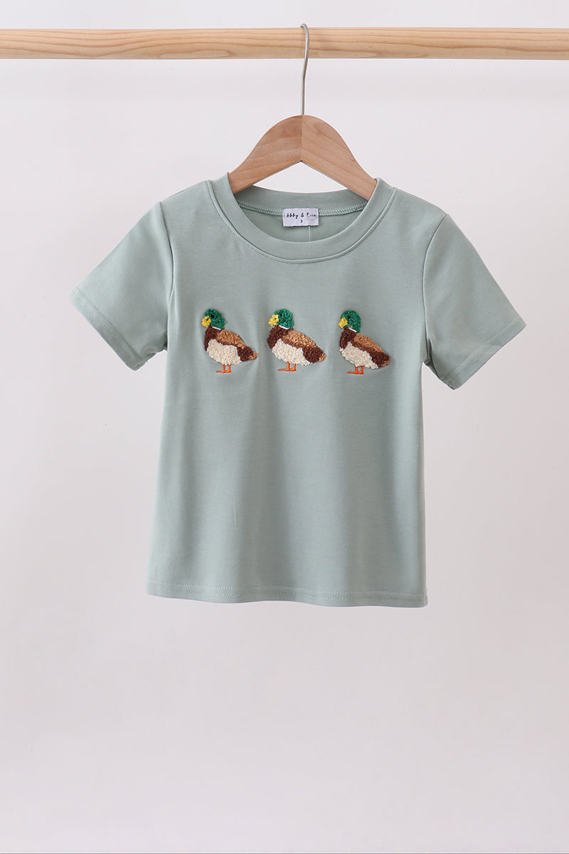 Sage Mallard French Knot Top
