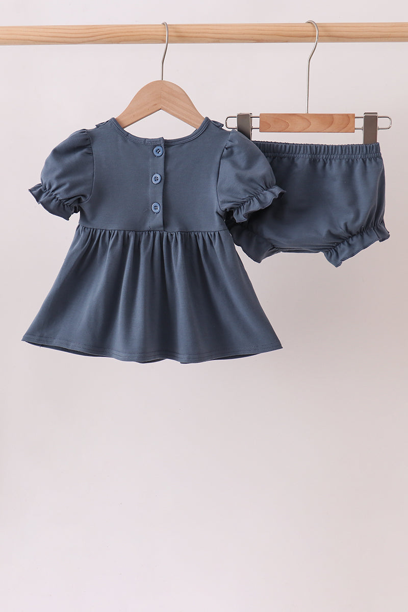 Garden Rose Smocked Ruffle Bloomer Set