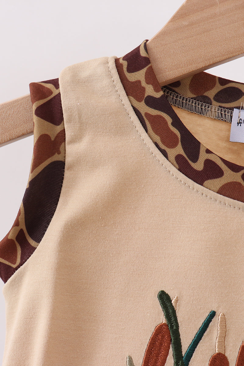 Camouflage duck applique bubble