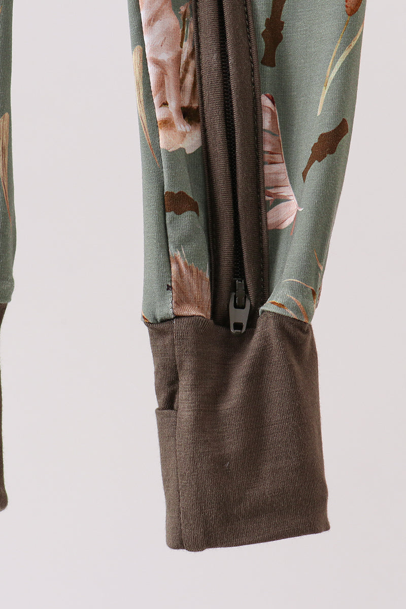 Green Hunting Bamboo Romper