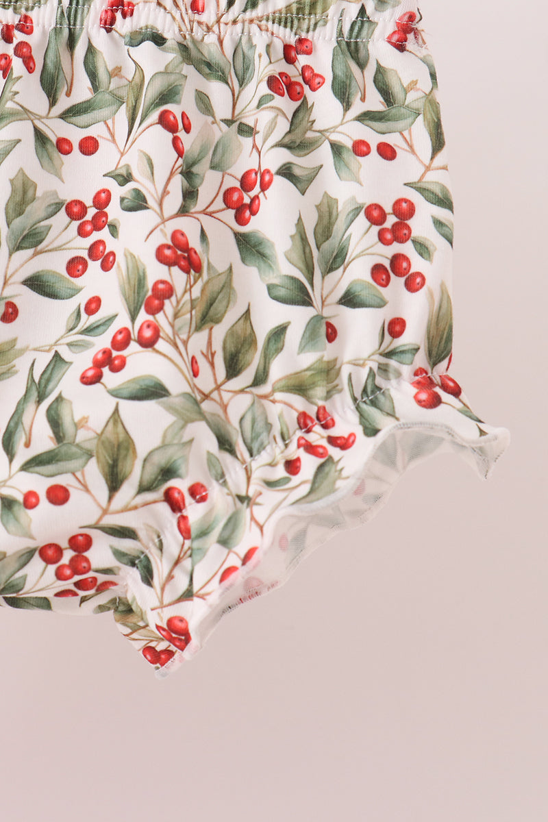 Red Bow Ruffle Bloomer Set