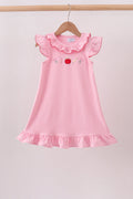 Pink Apple Ruffle Dress