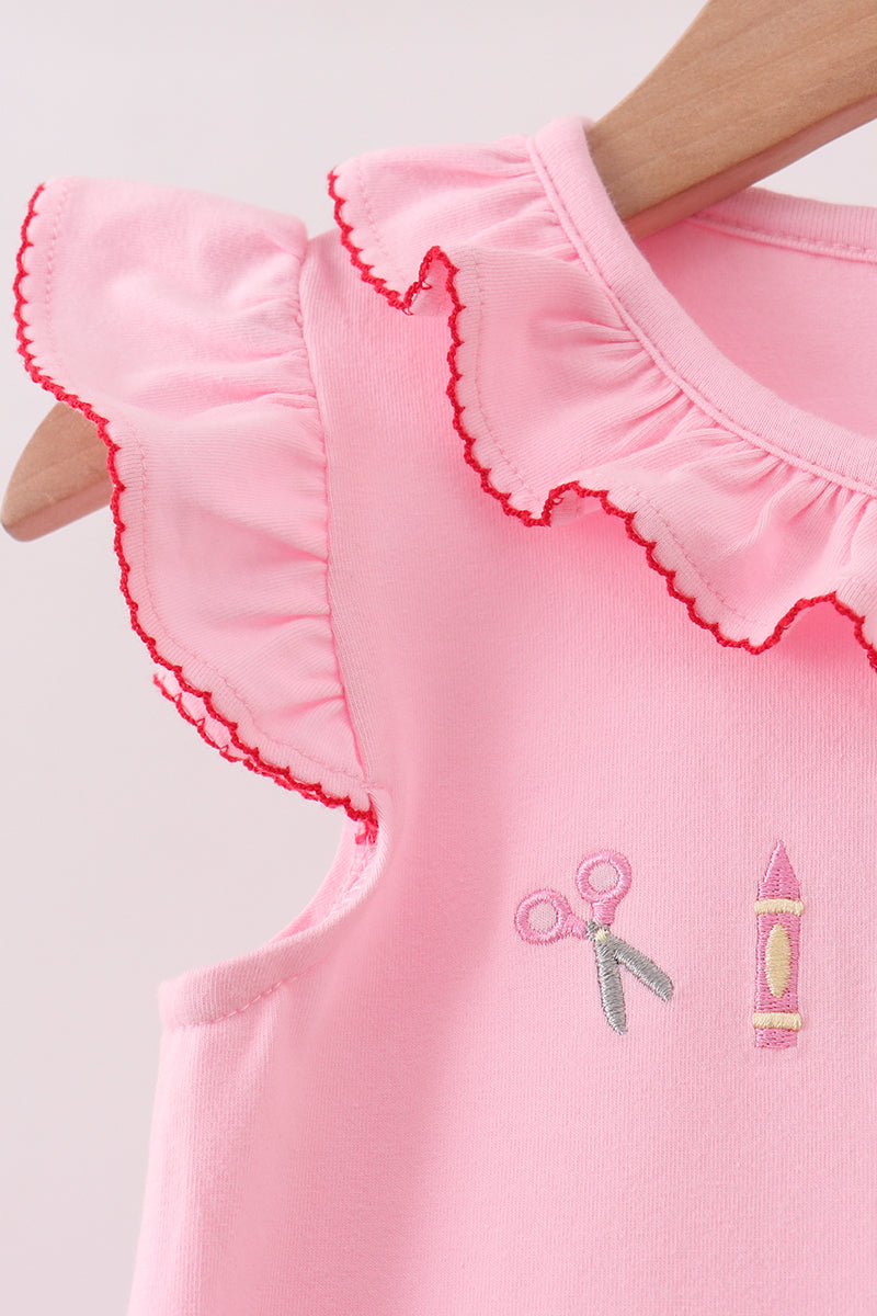 Pink Apple Ruffle Dress