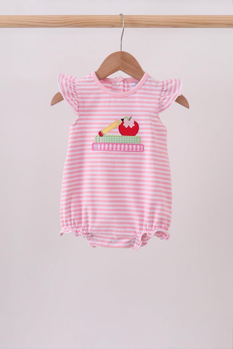 Pink Apple Pencil Embroidery Bubble