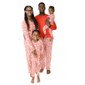 Vintage Santa Stripe - Bamboo - Adult Long Sleeve Coat Style and Pant with Pockets